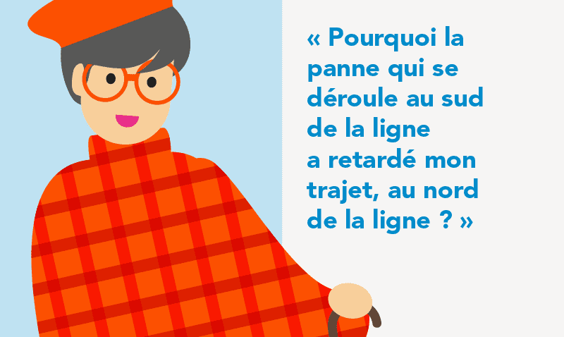 Pourquoi la panne qui s'est déroulé au sud de la ligne a retardé mon train au nord de la ligne ?