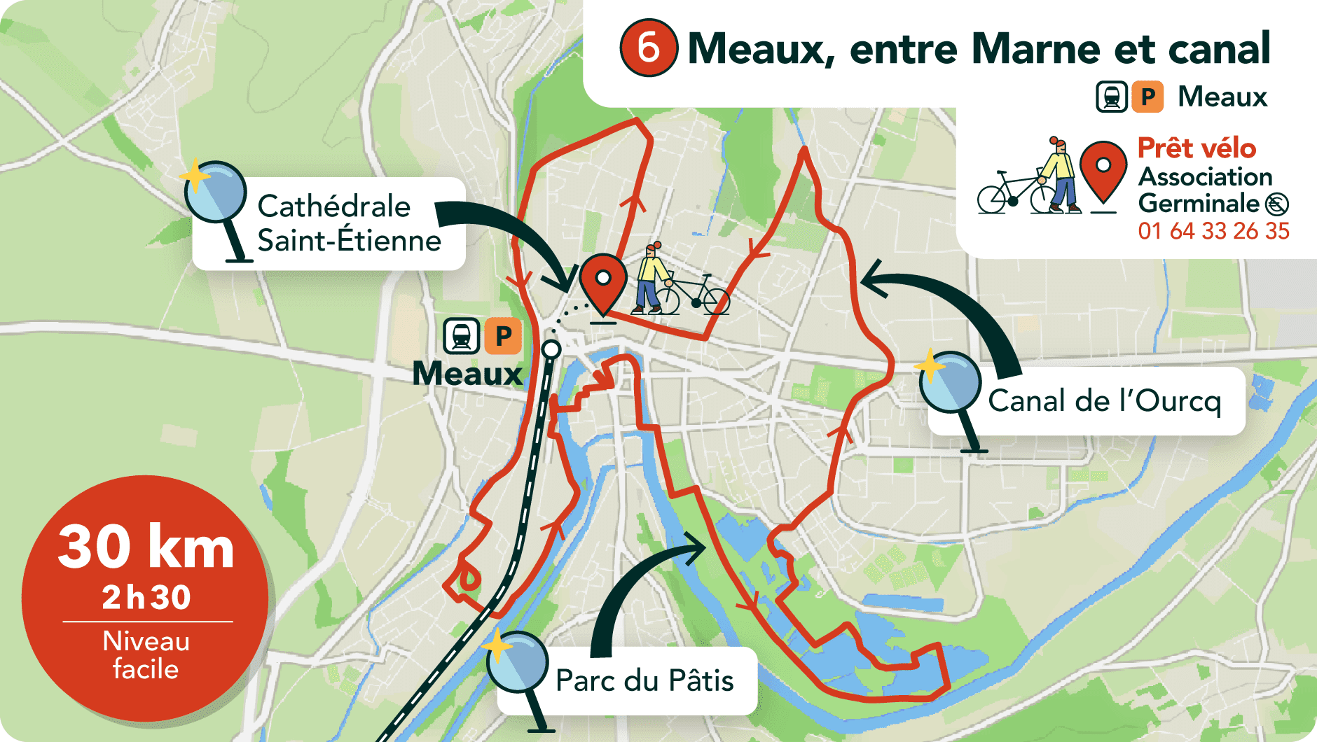 Meaux, entre Marne et canal