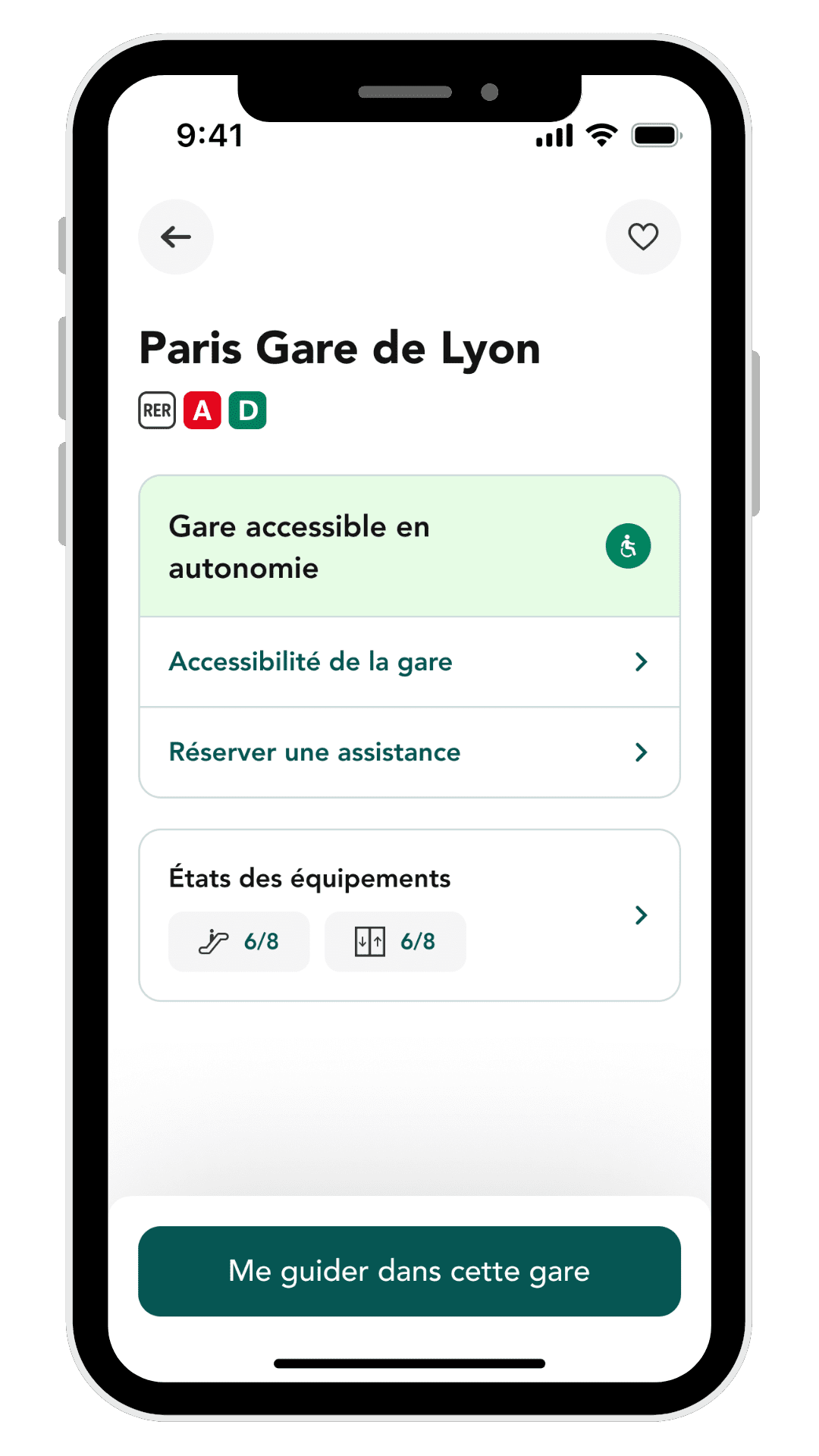 Gare accessible en toute autonomie - Application Andilien