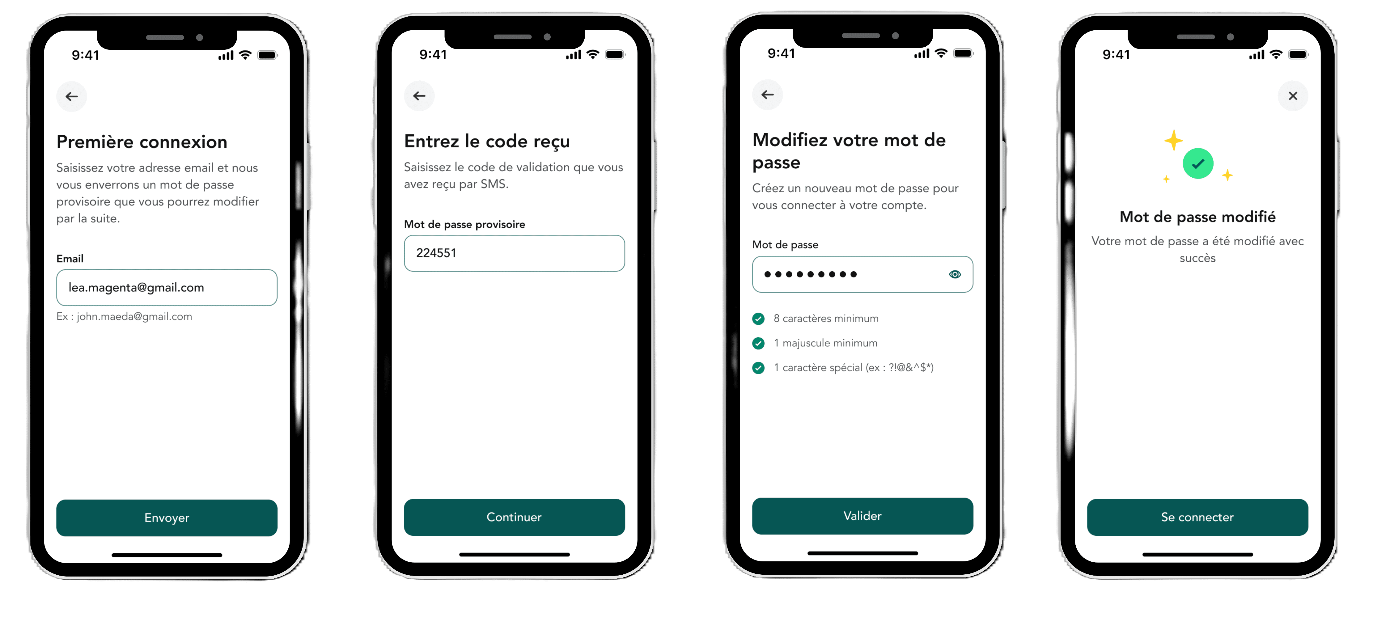 Application Andilien - Première connexion