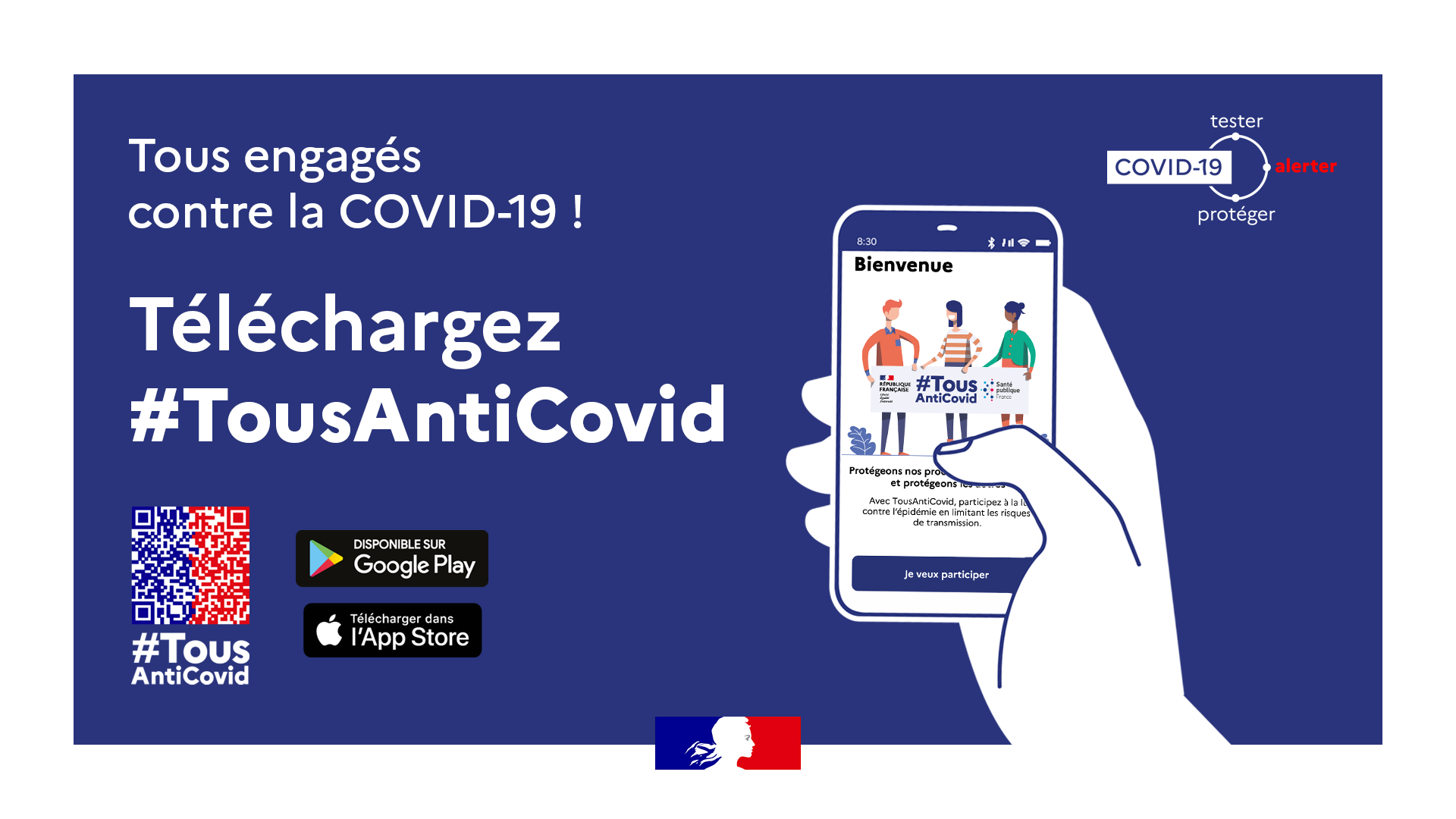 Tous engagés contre la COVID-19 ! Téléchargez TousAntiCovid
