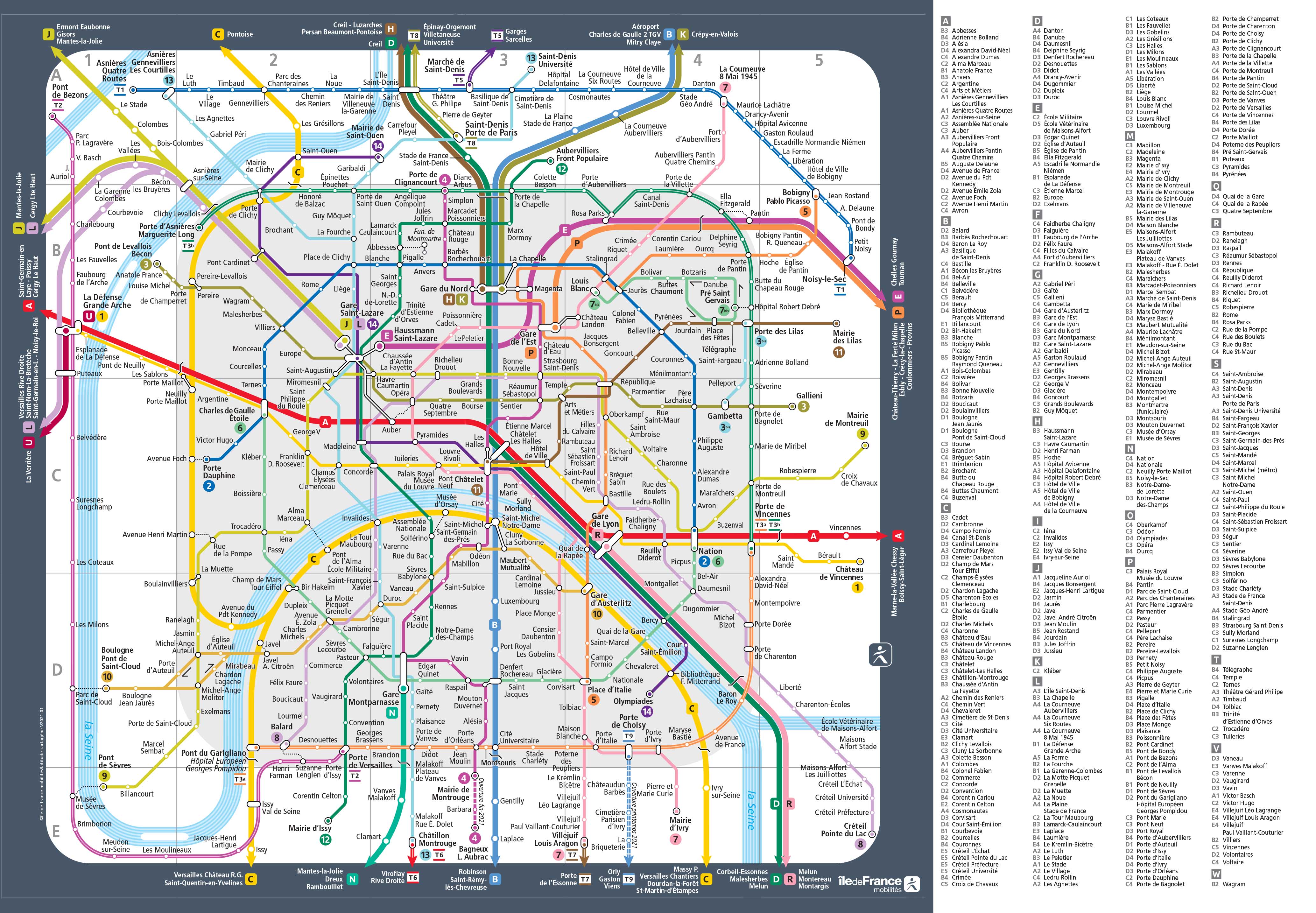 Plan Du Metro De Paris Transilien