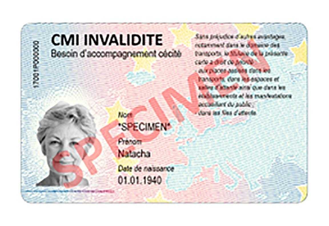 Carte d'invalidité cécité