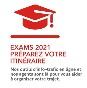 Exams 2021. Préparez votre itinéraire. Nos outils d'info trafic en ligne et nos agents sont là pour vous aide à organiser votre trajet.