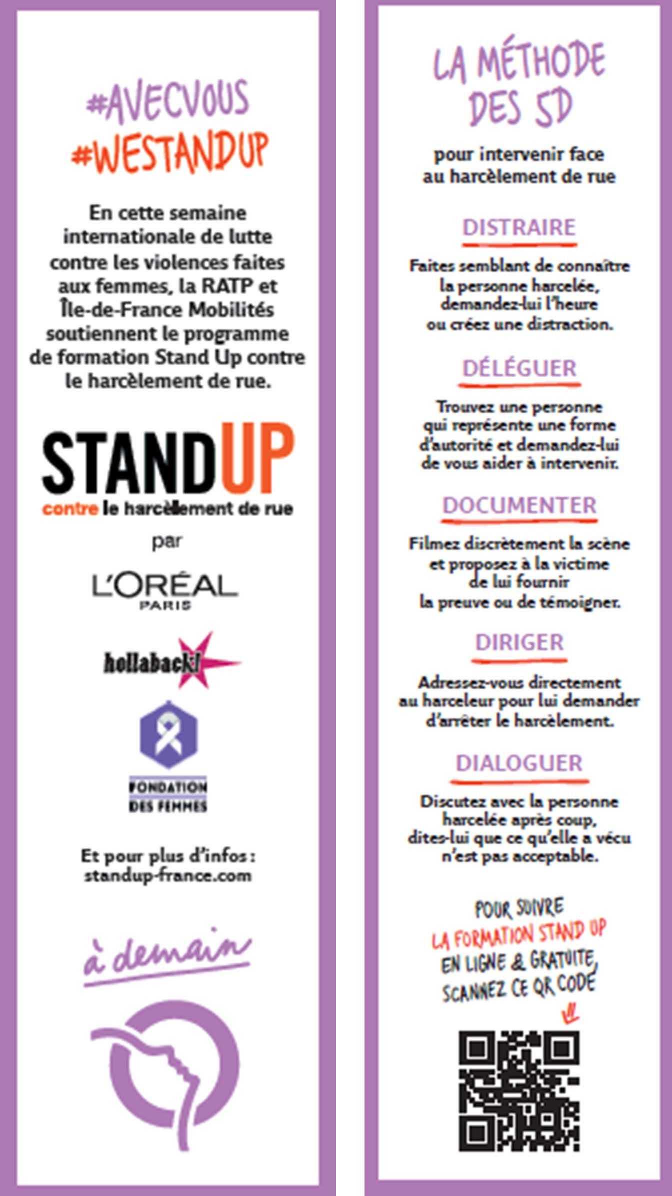 Aperçu des marque-page Stand-up