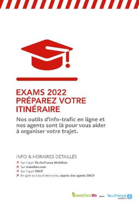 Aperçu affiche SNCF Exams 2022