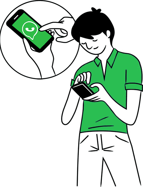 Utilisation de l'application WhatsApp