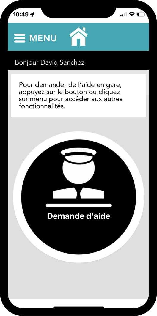 Menu application Andilien