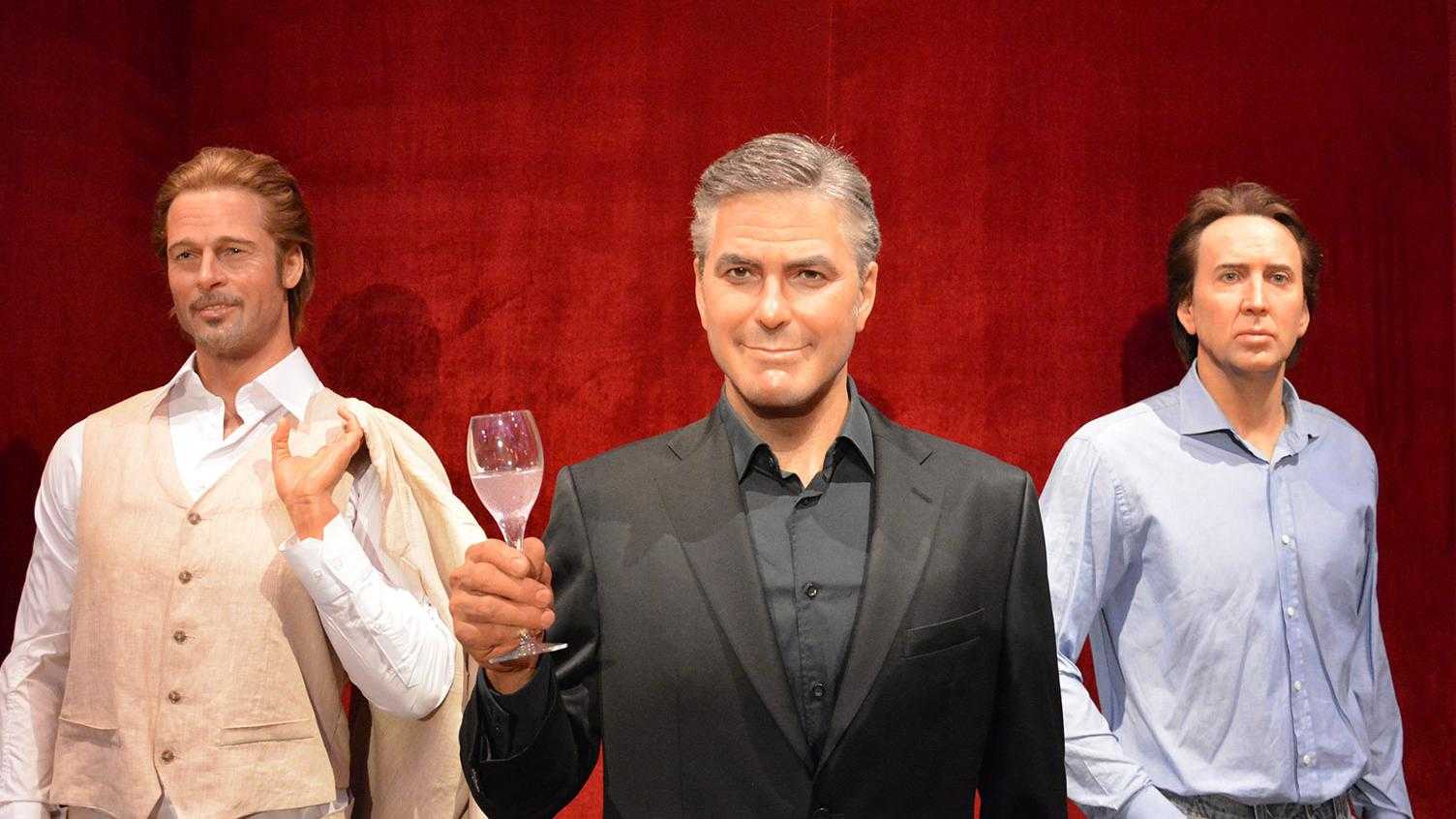 Brad Pitt George Clooney Nicholas Cage au Musée Grévin