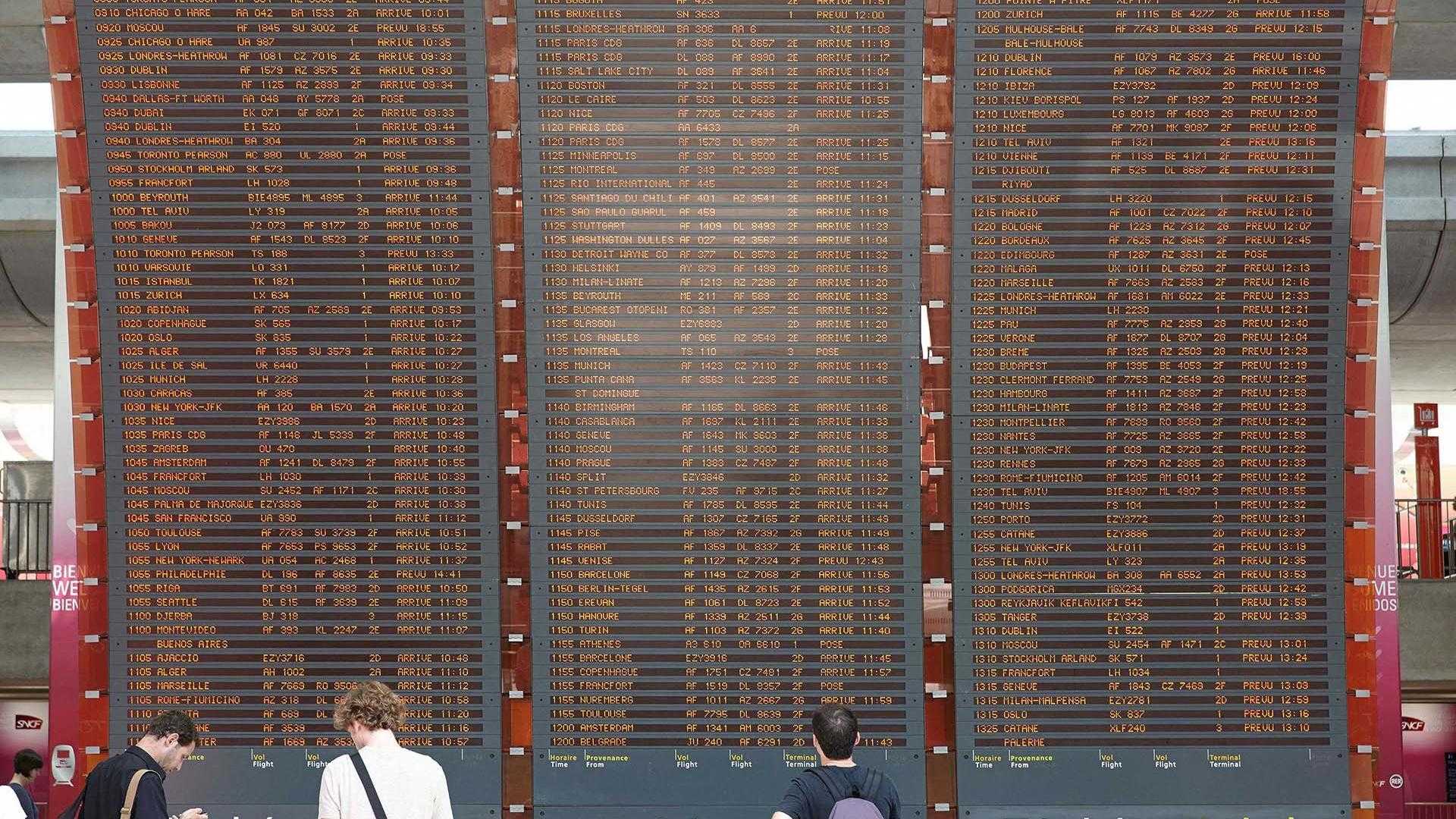 Tableau d'affichage aéroport